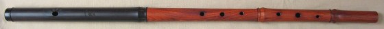 [Photo of Casey Burns Low Bb Ergonomic Rudall in Mopane with African Blackwood Session Head]