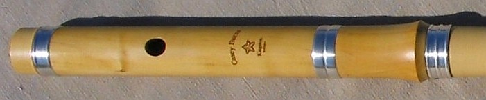 [ detail of finger holes and keywork ]