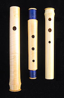[ detail photo of the new Folk Flute, disassembled]
